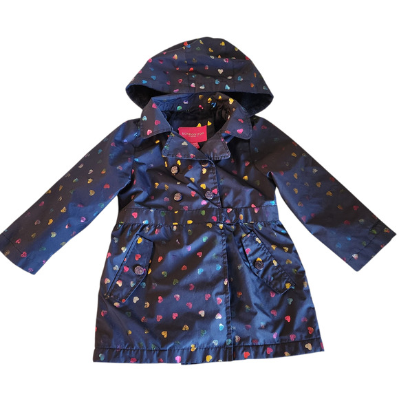London Fog Girls Hearts Mid Weight Jacket Size 5 - Picture 1 of 12